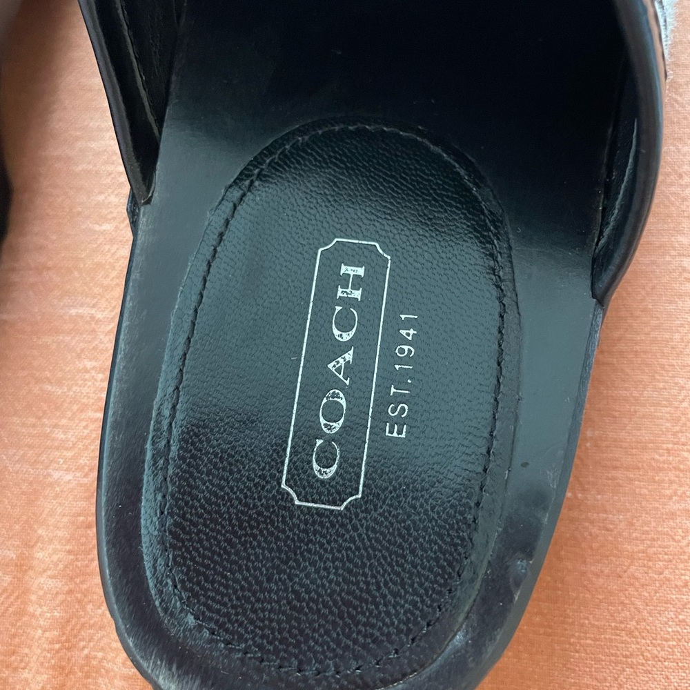 Coach Black and White Logo Clogs Mules - Picture 3 of 8